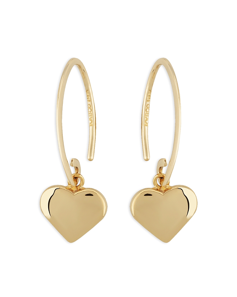 Bloomingdale's Fine Collection Heart Dangle Drop Earrings in 14K Yellow Gold