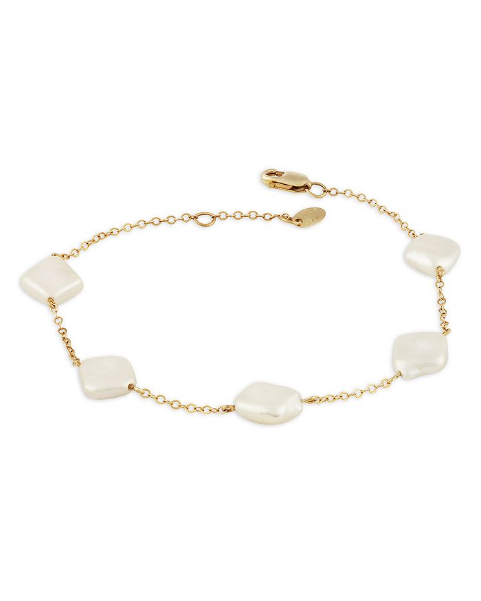 Bloomingdale's - Cultured Freshwater Coin Multi Pearl Link Bracelet in 14K Yellow Gold - 100% Exclusive