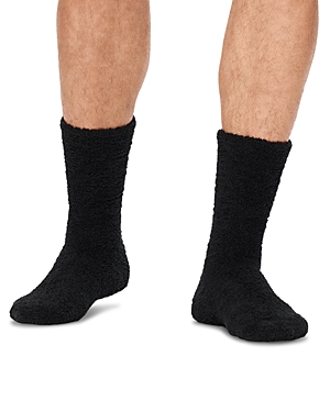 Shop Ugg Fincher Ultra Cozy Crew Socks In Black