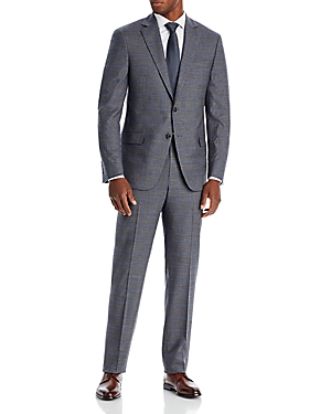 Hart Schaffner Marx Plaid Regular Fit Suit In Gray