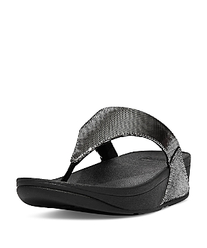 Shop Fitflop Women's Lulu Lustra Sandals In All Black