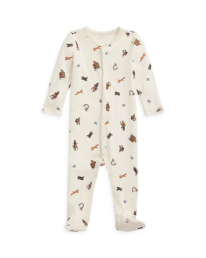 Ralph Lauren Polo Boys' Polo Bear Cotton Footed Coverall Baby