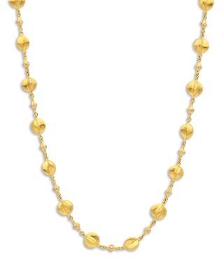 Gurhan 22-24K Yellow Gold Spell Diamond Station Necklace, 16.5-18.5