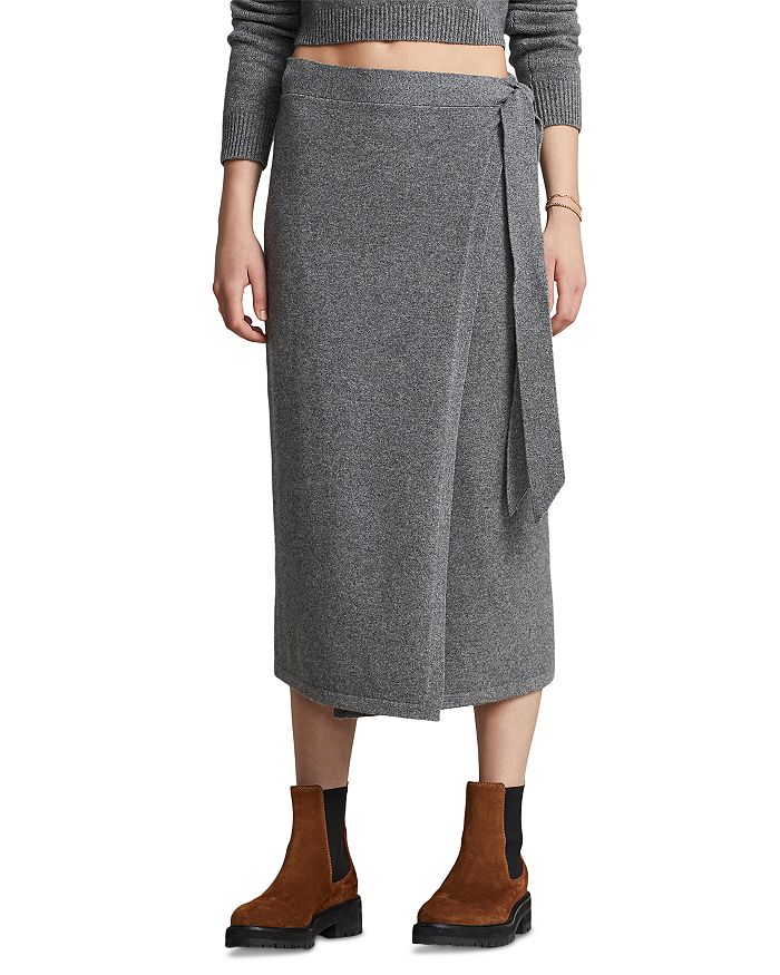 Ralph Lauren Wrap Midi Skirt | Bloomingdale's