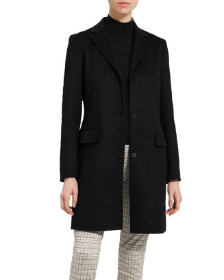 Wool Cashmere Single-Breasted Coat