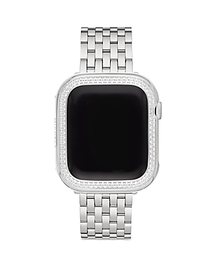 Shop Michele Apple Watch Series 7 Diamond Pave Case, 41mm In Silver