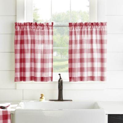 Elrene Home Fashions Farmhouse Living Buffalo Check Window Tier Pair, 30 x 36