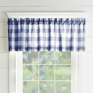 Elrene Home Fashions Farmhouse Living Buffalo Check Window Valance, 15 X 60 In Blue/white