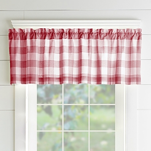Elrene Home Fashions Farmhouse Living Buffalo Check Window Valance, 15 X 60 In Red/white