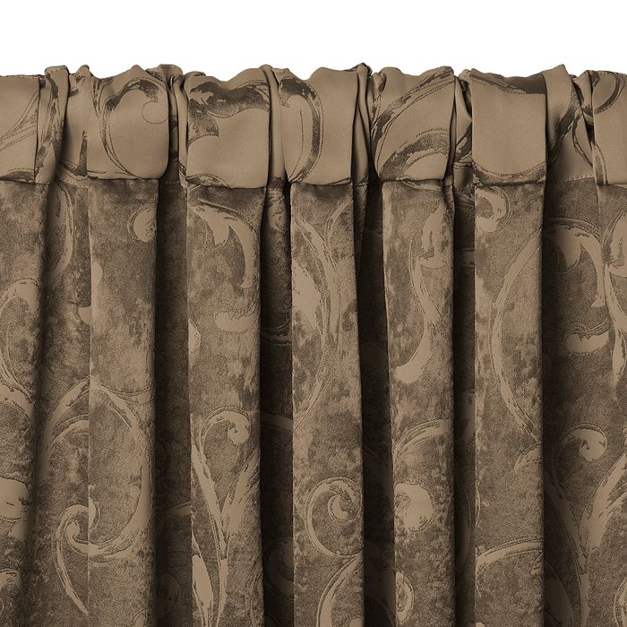 Elrene Home Fashions Mia Jacquard Scroll Blackout Window Curtain Panel, 52 X 84 In Natural