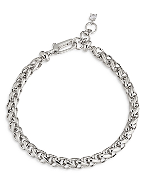 Nadri Entwine Chain Line Bracelet In Silver