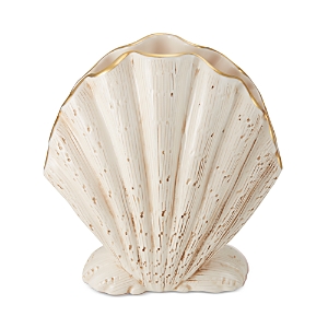 Aerin Amelie Shell Vase In White/gold