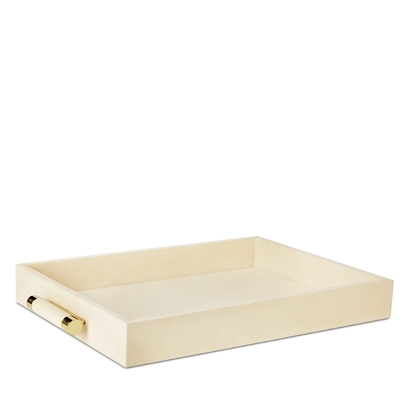 Aerin Shagreen Rectangular Tray In Cream