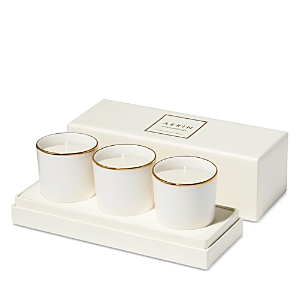 Shop Aerin Mini Scented Candle Trio In Cream
