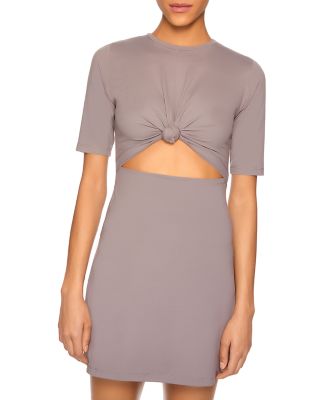 Susana Monaco Knot Front Cutout Mini Dress | Bloomingdale's