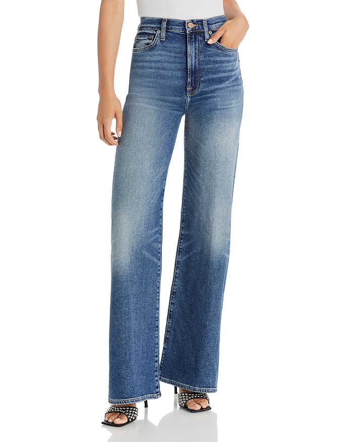 7 For All Mankind High Rise Jo Wide Leg Jeans in Petunia | Bloomingdale's