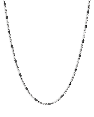 John Varvatos Men's Sterling Silver Hematite Link Necklace, 24