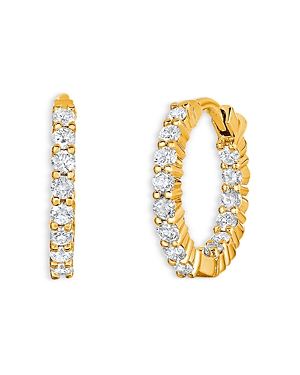 Roberto Coin 18k Yellow Gold Diamond Hoops Diamond Inside Out Hoop Earrings