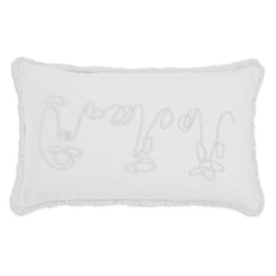 Ren-Wil Alivia White/Ivory Decorative Pillow, 25 x 15