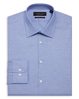 The Men's Store at Bloomingdale's - Cotton Stretch Houndstooth Check Convertible Cuff Regular Fit Dress Shirt - 100% Exclusive