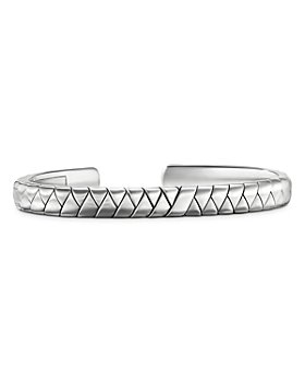 David Yurman - Men's Sterling Silver Cairo Etched Cuff Bracelet