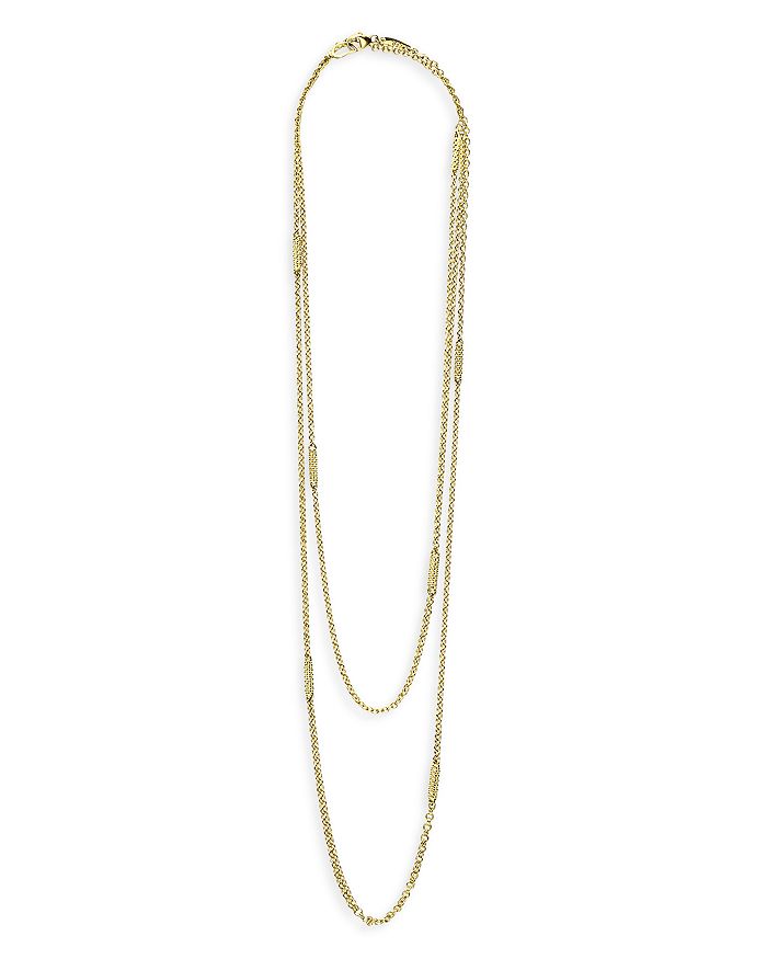 LAGOS - 18K Gold Superfine Caviar Station Chain Necklace, 32"
