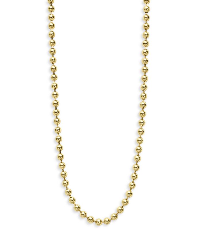 LAGOS - 18K Yellow Gold Signature Caviar Beaded Toggle Necklace, 18-20"
