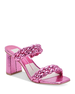 Dolce Vita Paily Braided Sandal In Magenta Crackled