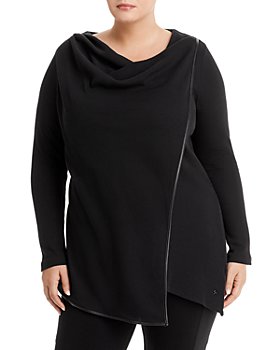 Marc New York Plus - Plus Size Draped Long Sleeve Thermal Top