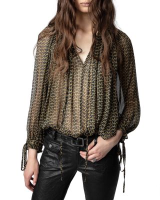 Zadig & Voltaire - Tocade Monogram Print Top