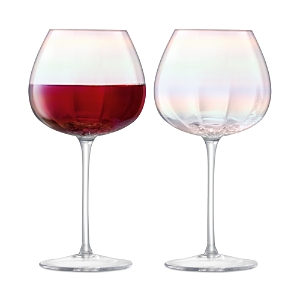 Lsa Iridescent Wine Glasses, Set Of 2 In Mother Of Pearl
