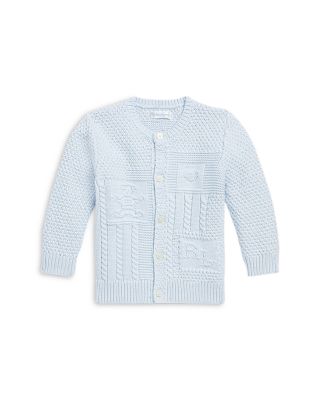 Boys' Contrast Knit Organic Cotton Cardigan - Baby