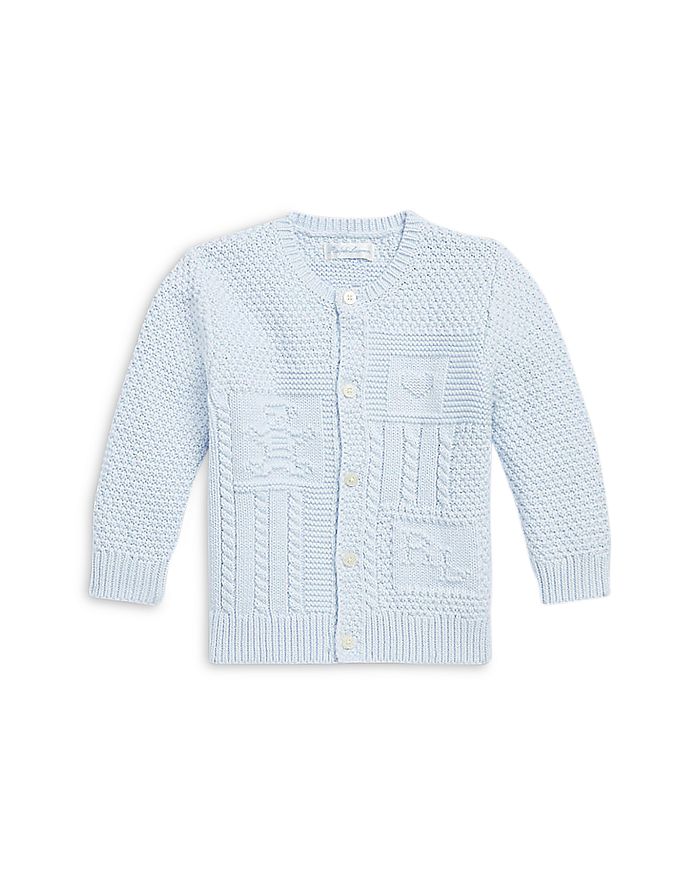 Ralph Lauren - Boys' Contrast Knit Organic Cotton Cardigan - Baby