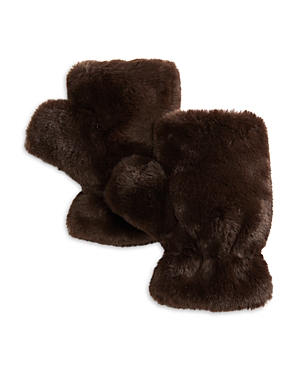 Apparis Ariel Faux Fur Fingerless Gloves In Brown