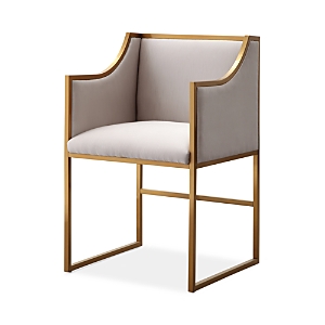Tov Furniture Atara Cream Velvet Gold Tone Frame Chair