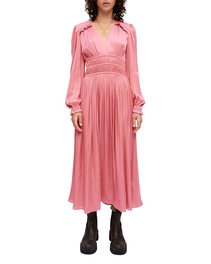 Maje Riannette Ruffled Midi Dress | Bloomingdale's
