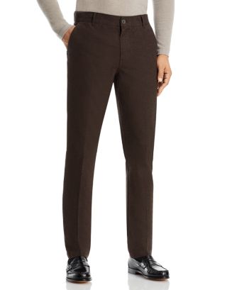 White Cotton Flex Solid Slim Fit Pants