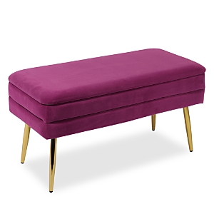 Shop Tov Furniture Ziva Velvet Storage Bench In Pink