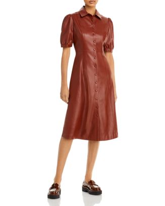 chinese dress ladies ZARA. Short brown leather dress. Size XS – Hibuy market