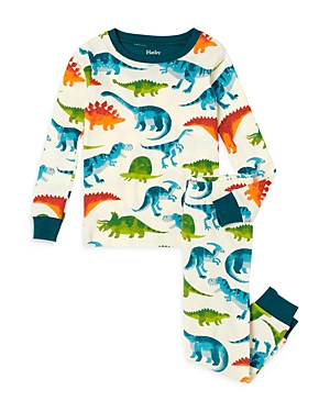 Shop Hatley Boys' 2-pc. Dino Park Organic Cotton Pajamas - Little Kid, Big Kid In Multi