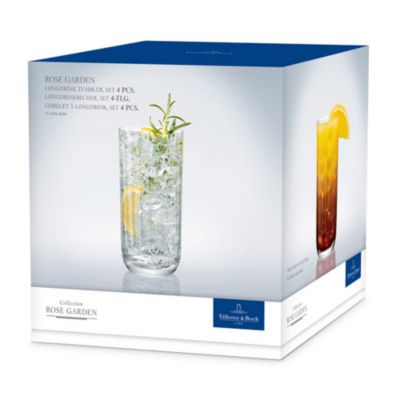 Rose Garden Highball/Tumbler, Set of 4