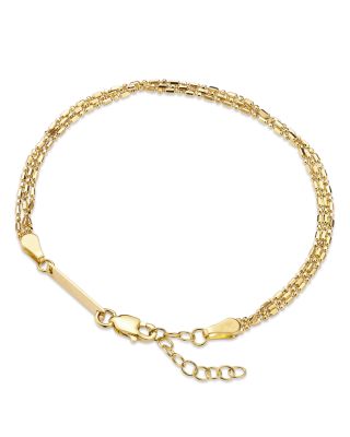 14K Yellow Gold Simple Gold Beaded Bracelet