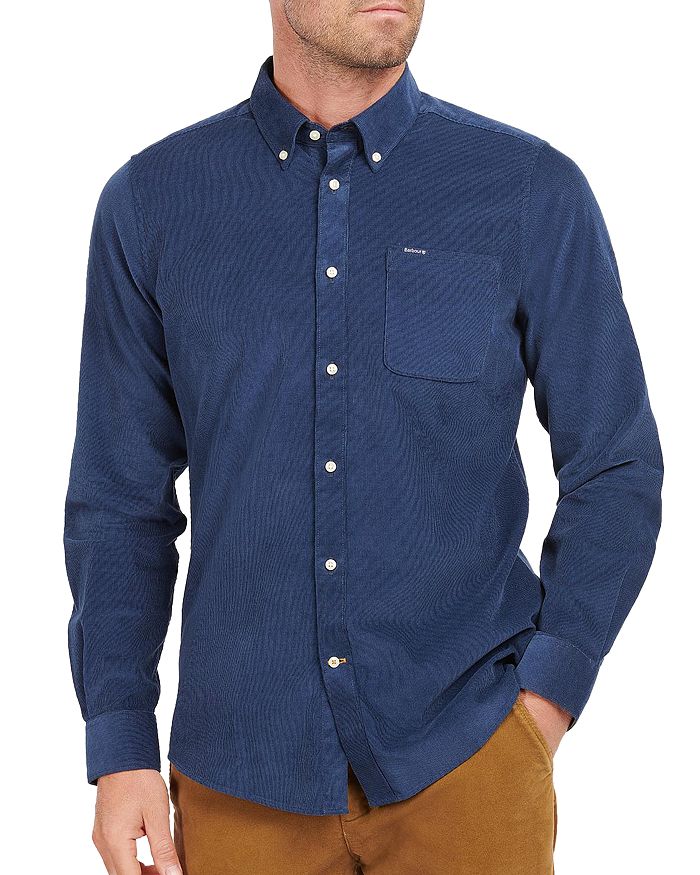Barbour Ramsey Cotton Micro Corduroy Tailored Fit Button Down Shirt ...
