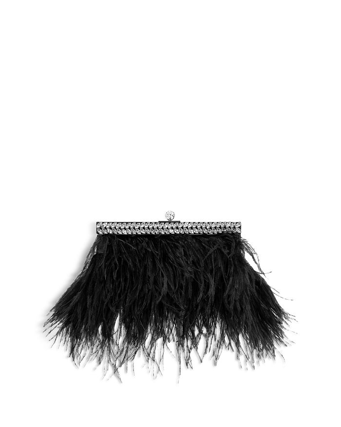 Sondra Roberts Embellished Feather Convertible Clutch | Bloomingdale's