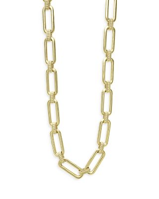 18K Yellow Gold Link Necklace, 18"