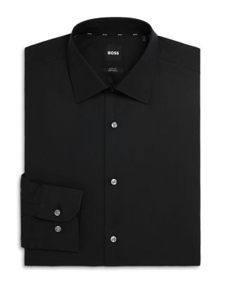 BOSS Black P-Hank Patterned Stretch-Woven Slim-Fit Shirt
