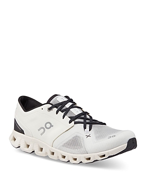 On Cloud X3 Rubber-trimmed Mesh Running Sneakers In Ivory/black