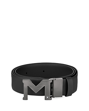 Shop Montblanc M Buckle Belt In Black