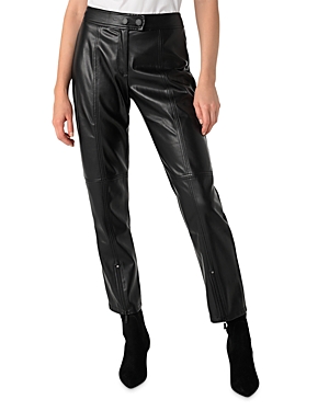 Karl Lagerfeld Paris Faux Leather Zip Hem Pants
