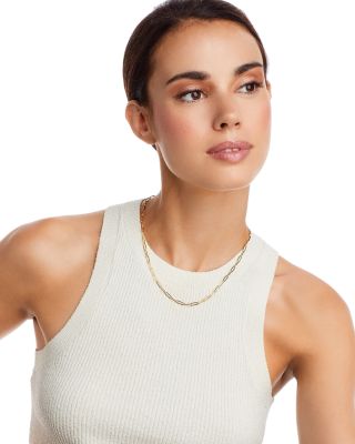 Paperclip Link Chain Necklace in 14K Yellow Gold, 18" - Exclusive